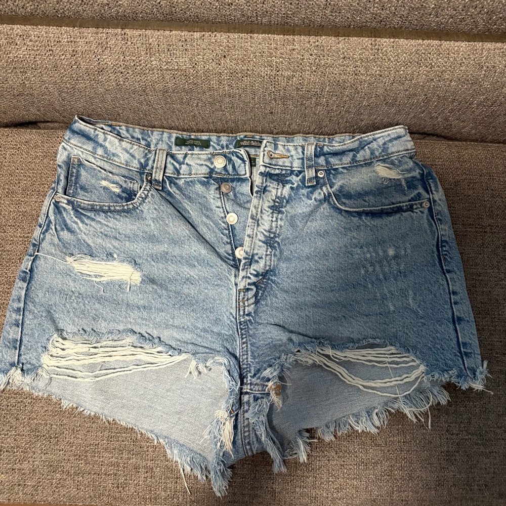 Wild fable distressed light wash denim shorts